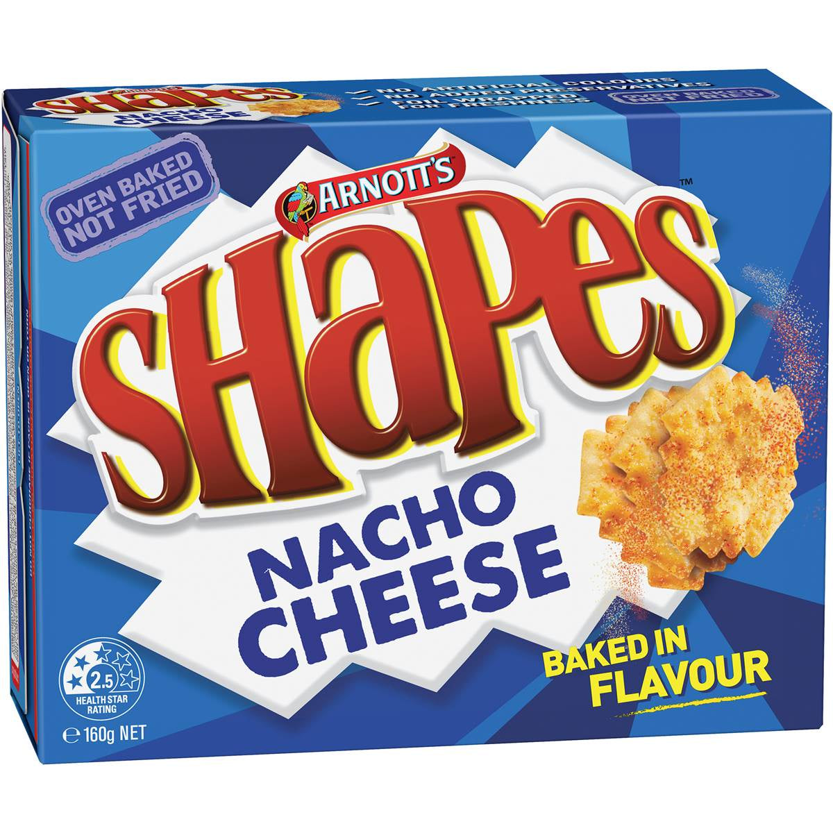 Arnotts Shapes Snacks Nacho Cheese 160G