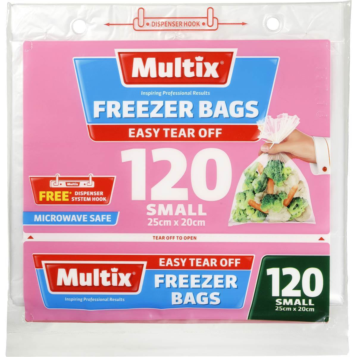 Multix Freezer Bags Tear Off Small 120Pk