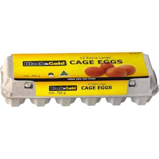 Black & Gold XLGE Cage Eggs 700g 12pk