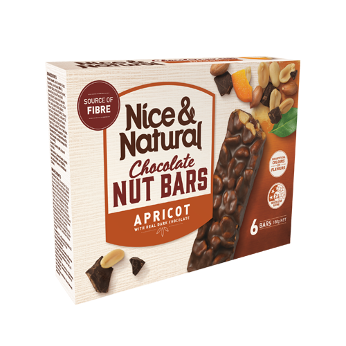 Nice & Natural Real Milk Chocolate Roasted Nut Bars 6PK