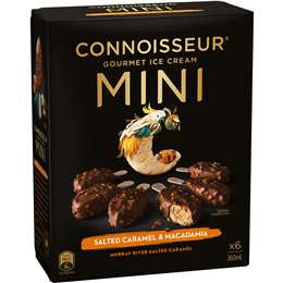 Connoisseur Mini Ice Creams Salted Caramel & Macadamia 6Pk