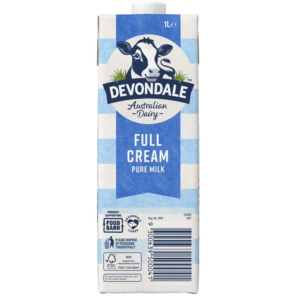 Devondale Milk Long Life Full Cream 1L