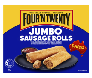 Four n Twenty Jumbo Sausage Rolls 6pk 700g