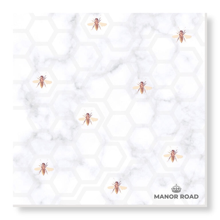 Manor Road Marbled Bee Dinner Napkin