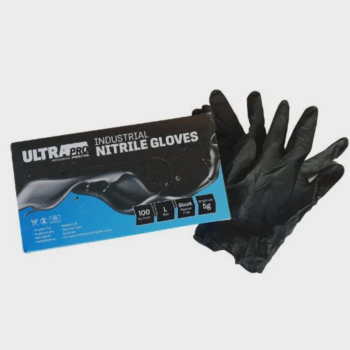 ULTRAPRO Black Heavy Duty Nitrile Gloves Large