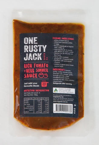 One Rusty Jack Rich Tomato & Herb Simmer Sauce