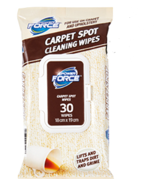Power Force Carpet Spot Cleaning Wipes 30Pk