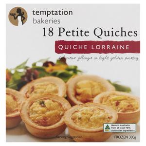 Temptation Bakeries Quiche Lorraine Petite Quiches 18Pk
