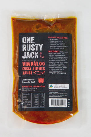 One Rusty Jack Vindaloo Curry Simmer Sauce 400g