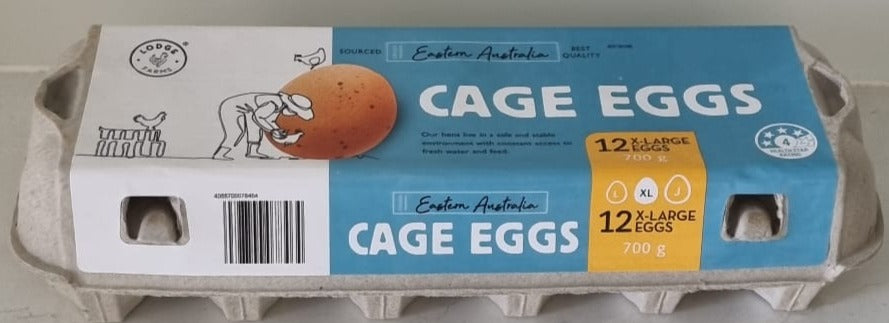 Lodge Farm Cage Eggs Extra Large 700G