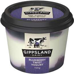 Gippsland Dairy Yoghurt Blueberry Twist700G