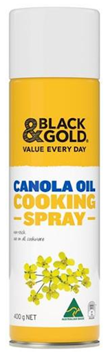 Black & Gold Canola Oil Cooking Spray 400G