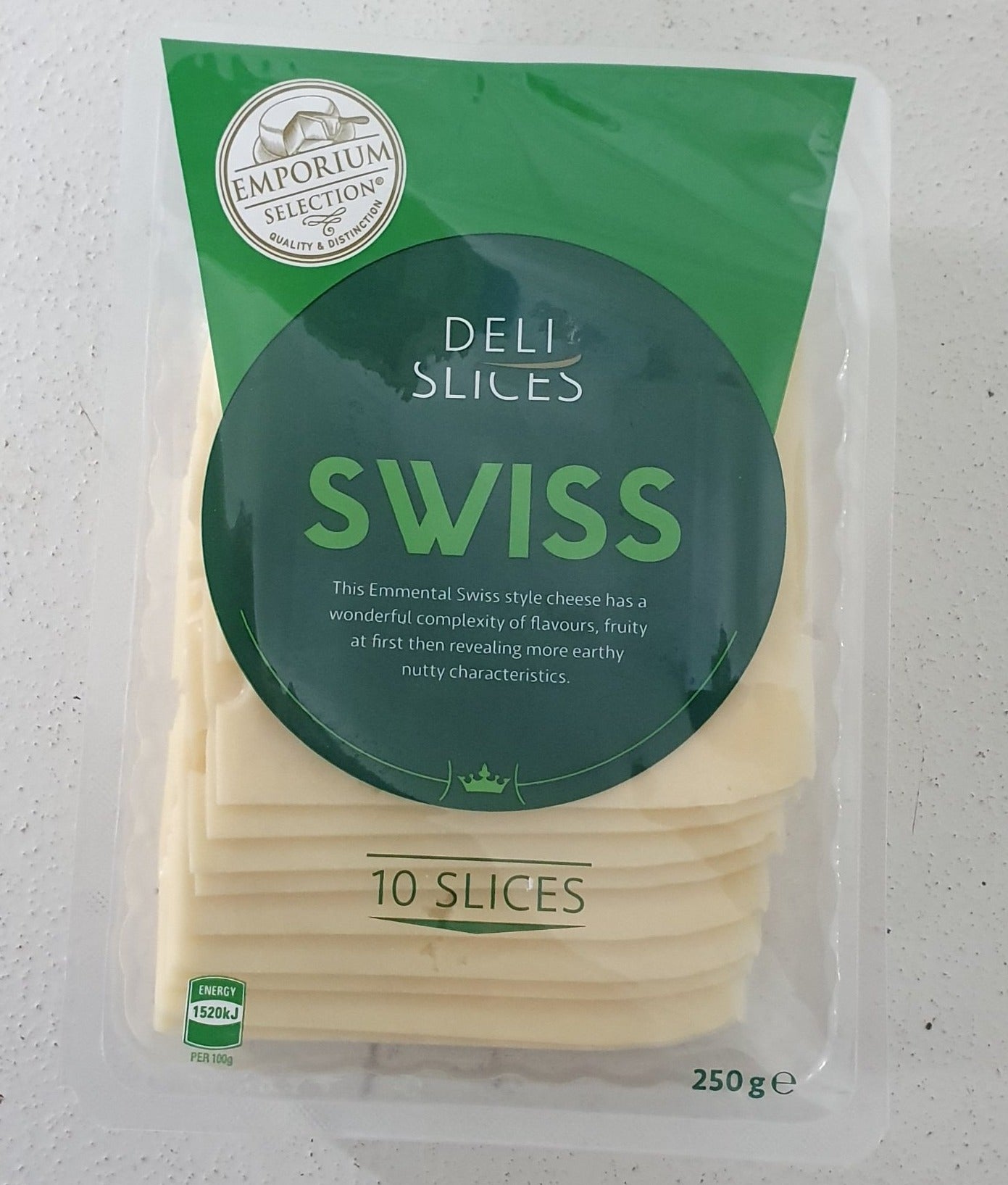 Emporium Deli Slices Swiss Cheese 10 Slices
