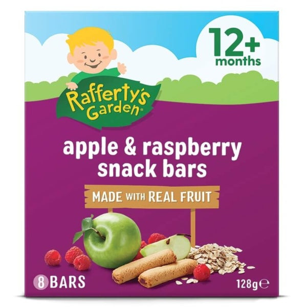 Raffertys Fruit Snack Bar Apple & Raspberry 12M+ 128G