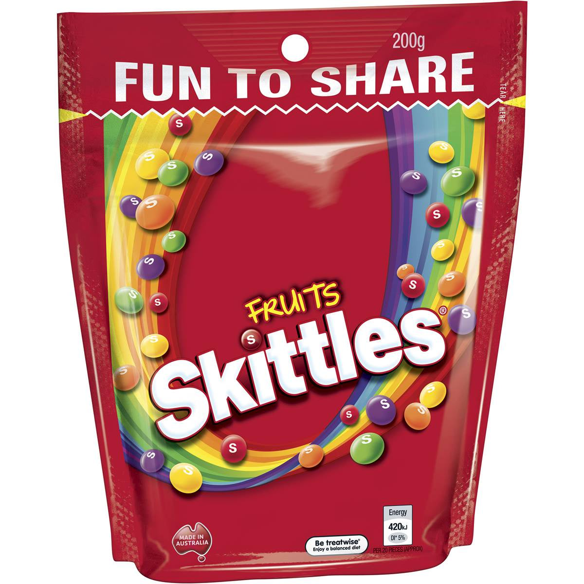 Fruit Skittles Share Pack 200g