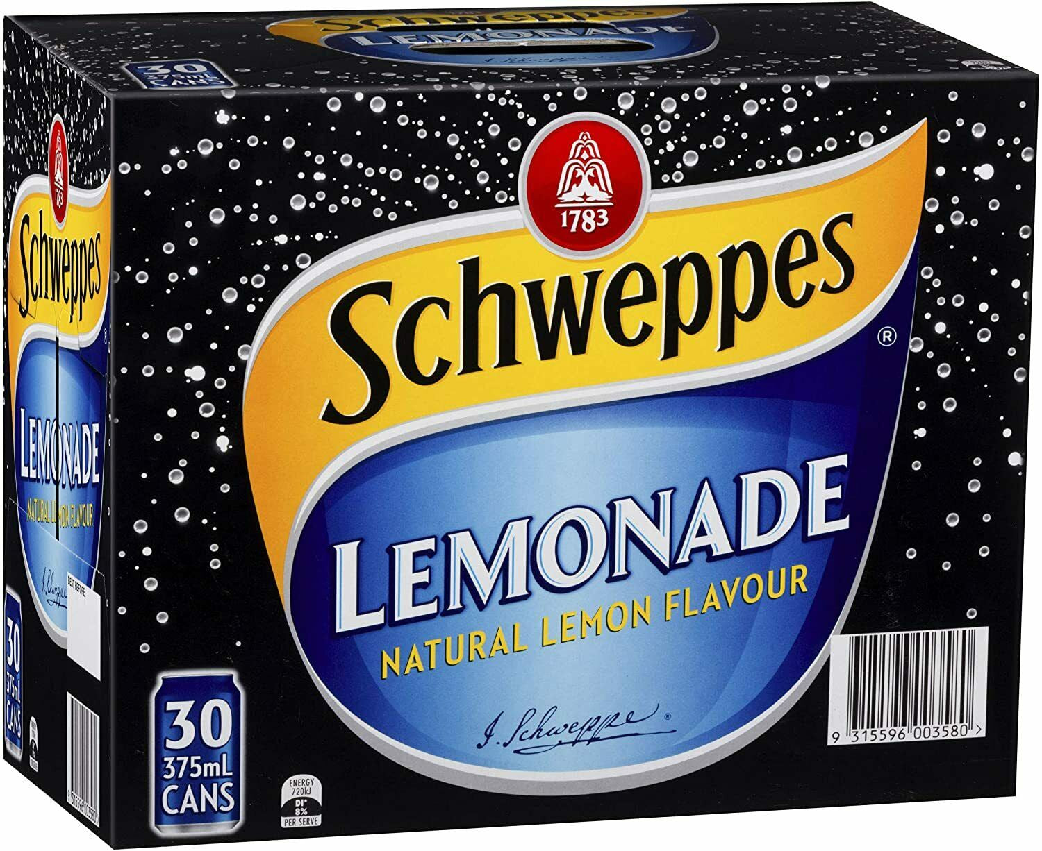 Schweppes Lemonade Cans 30Pk 375Ml