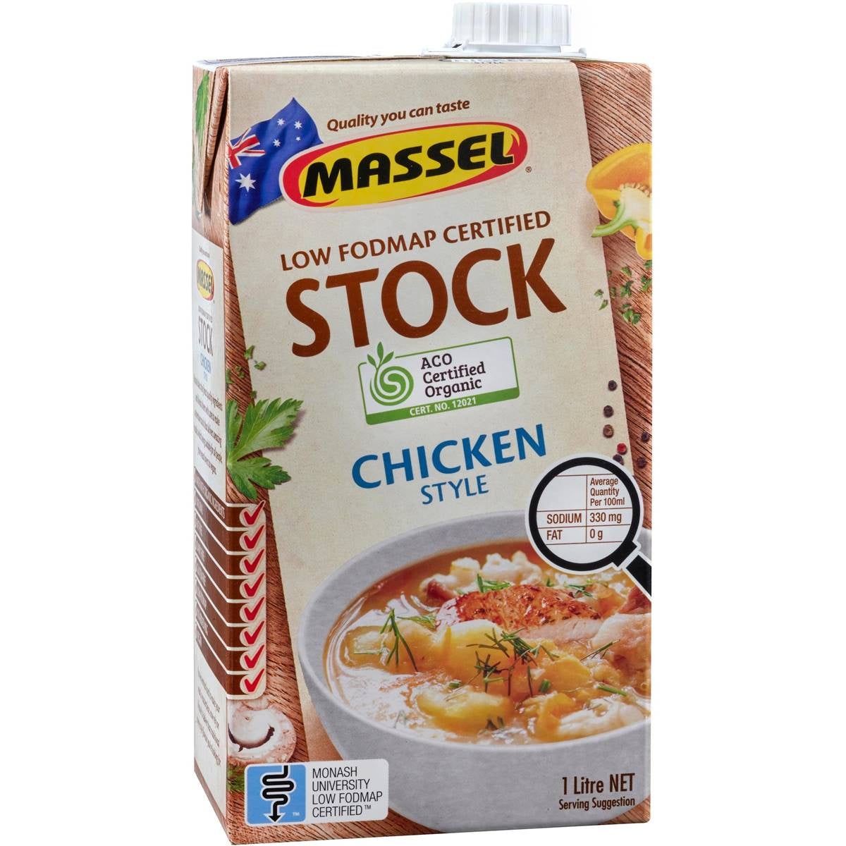 Massel Organic Liquid Stock Chicken Style 1L