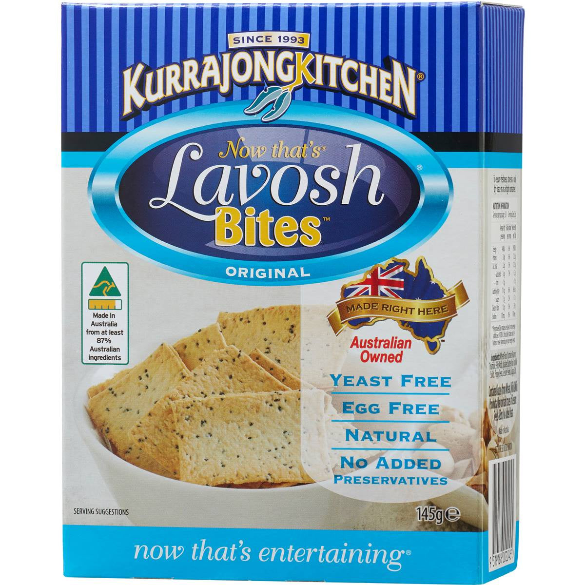 Kurrajong Kitchen Lavosh Bites Original 145g