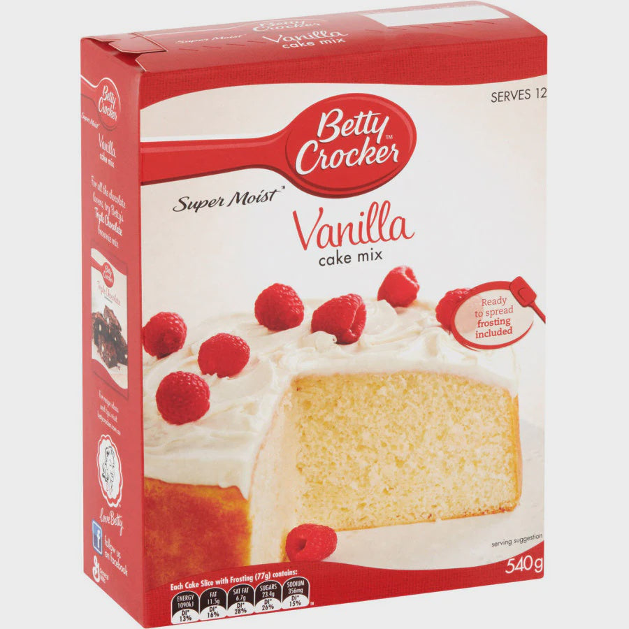 Betty Crocker Super Moist Vanilla Cake Mix 540G