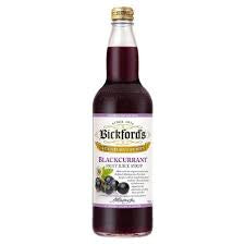 Bickfords Blackcurrant Cordial Fruit Juice Syrup 750Ml