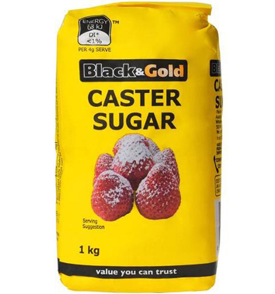 Black & Gold Caster Sugar 1Kg