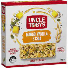 Uncle Tobys Mango Vanilla & Chia Muesli Bars 5Pk