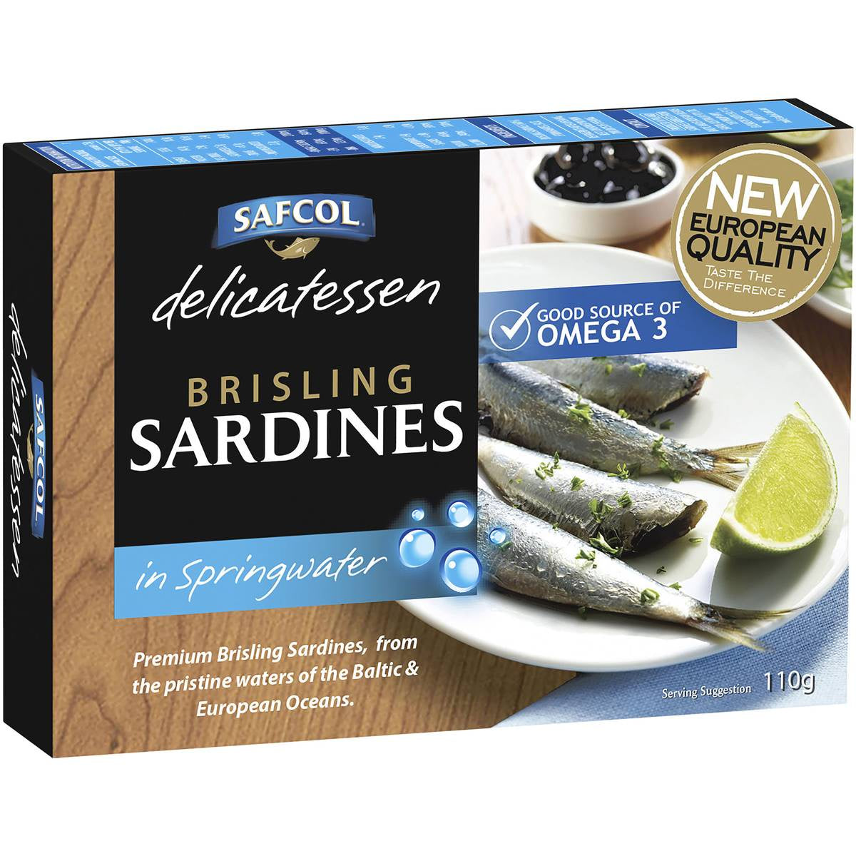 Safcol Brisling Sardines In Springwater 110G