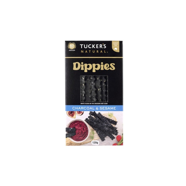 Tuckers Dippies Charcoal & Sesame 120G