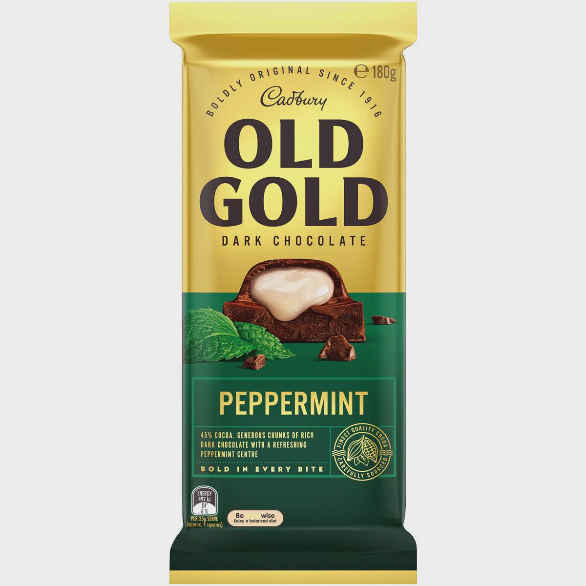 Cadbury Old Gold Dark Chocolate Peppermint 180G
