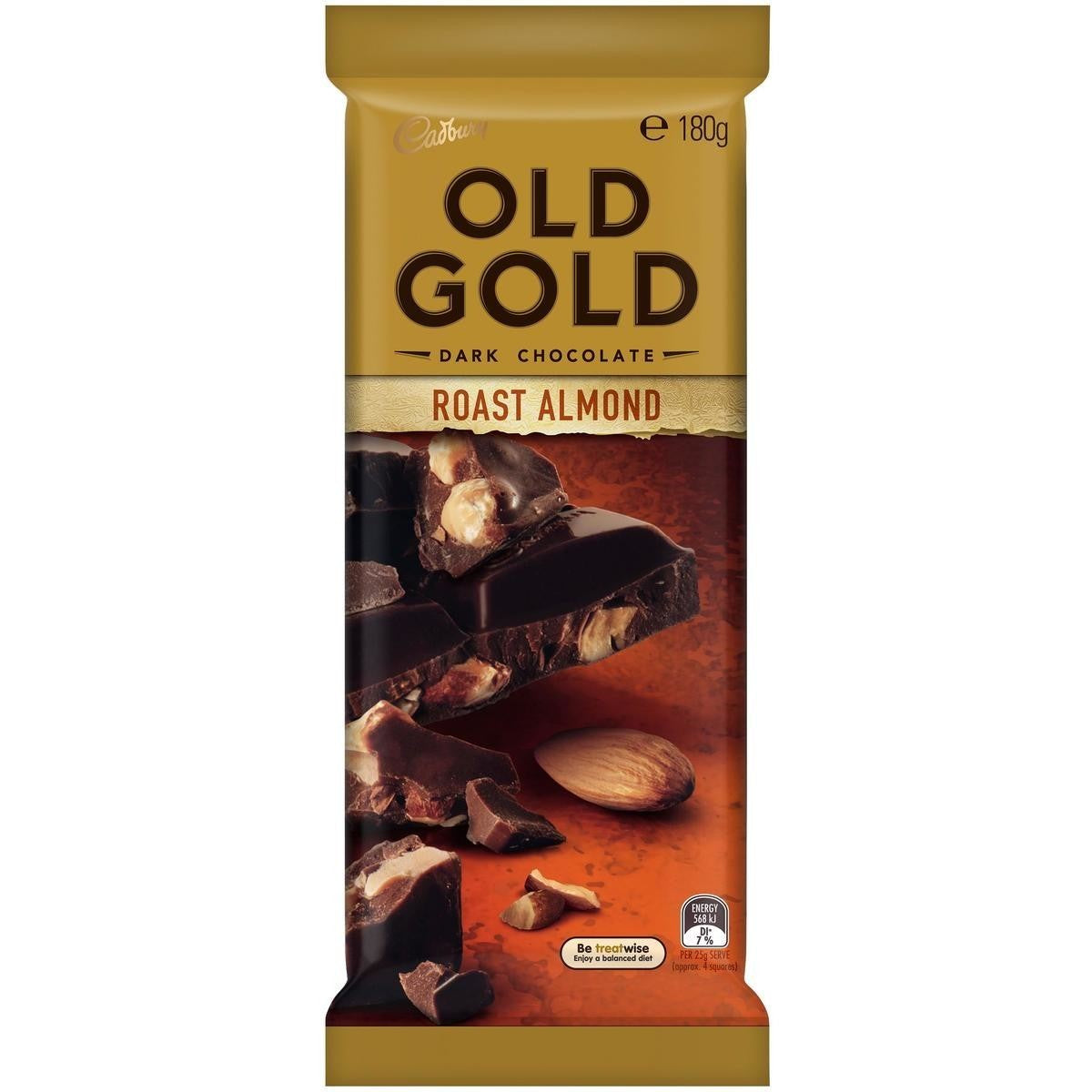 Cadbury Old Gold Dark Chocolate Roast Almond 180G