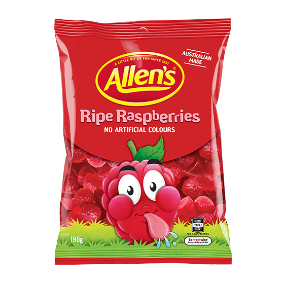 Allens Ripe Raspberries 190G