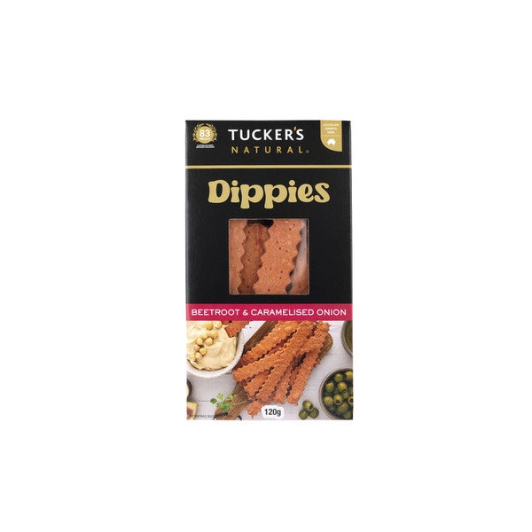 Tuckers Dippies Beetroot & Caramalised Onion 120G
