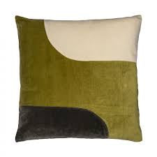 Quarto Cushion Cream/Lime/Khaki 50x10x50cm