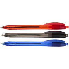 Keji Retractable Ballpoint Pens Mixed Colour 3PK.