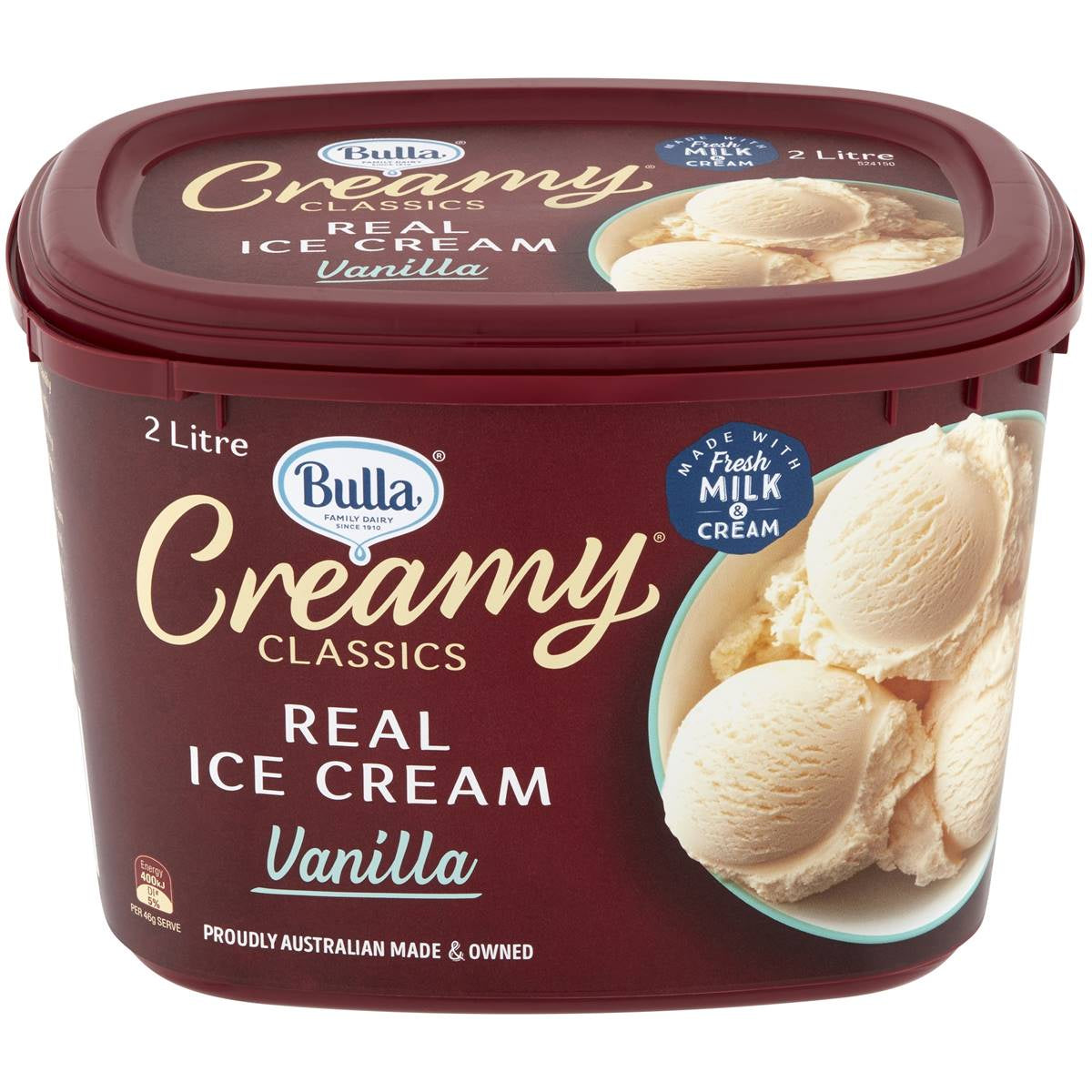 Bulla Creamy Classics Ice Cream Vanilla 2L