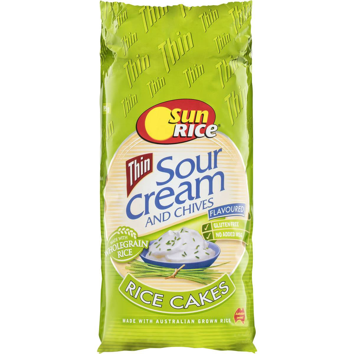 Sunrice Rice Cakes Sour Cream And Chive 160g