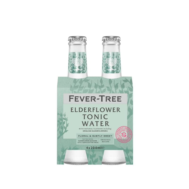 Fever Tree Premium Elderflower Tonic Water 4x200ml