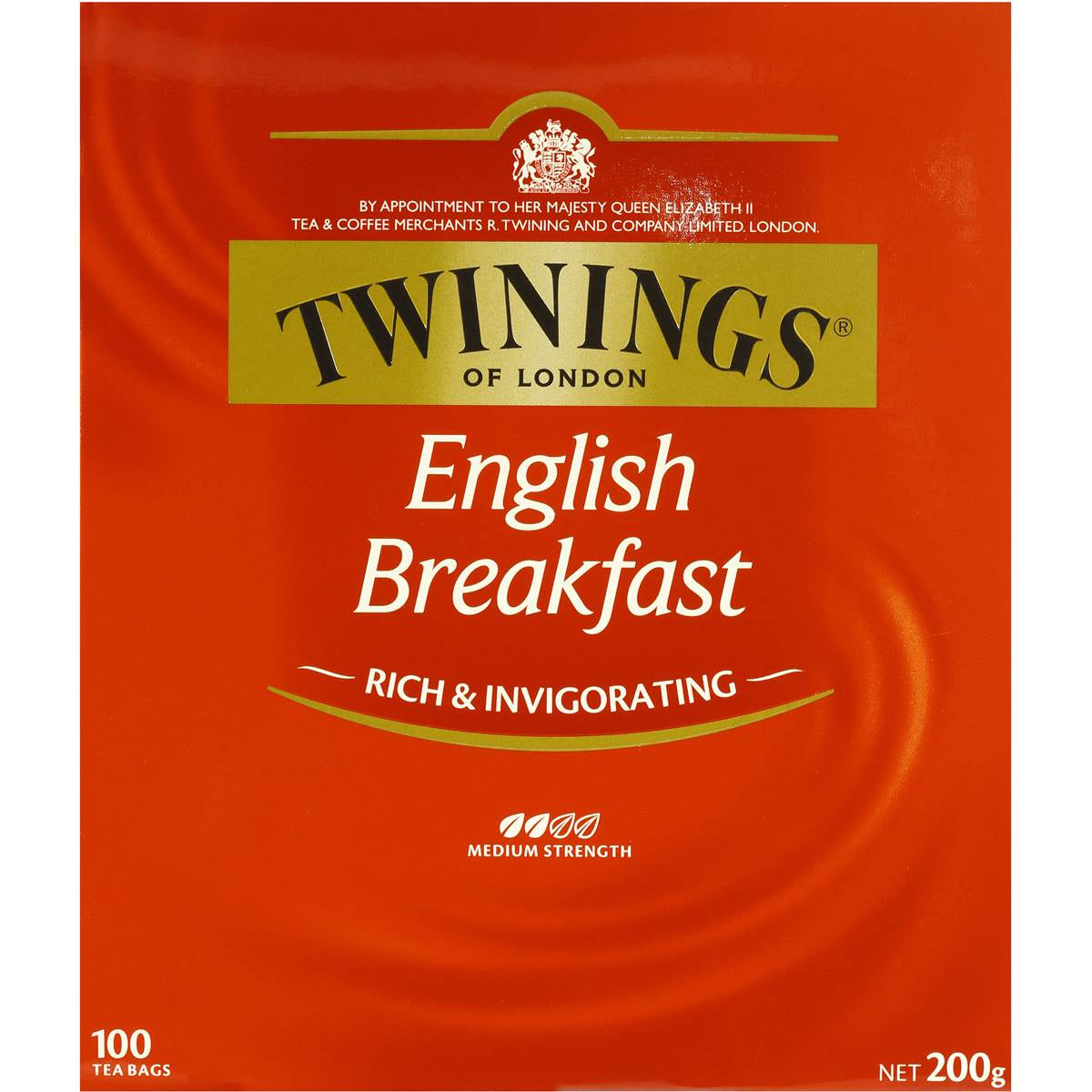 Twinings Regular English Breakfast Tea Bags 100Pk