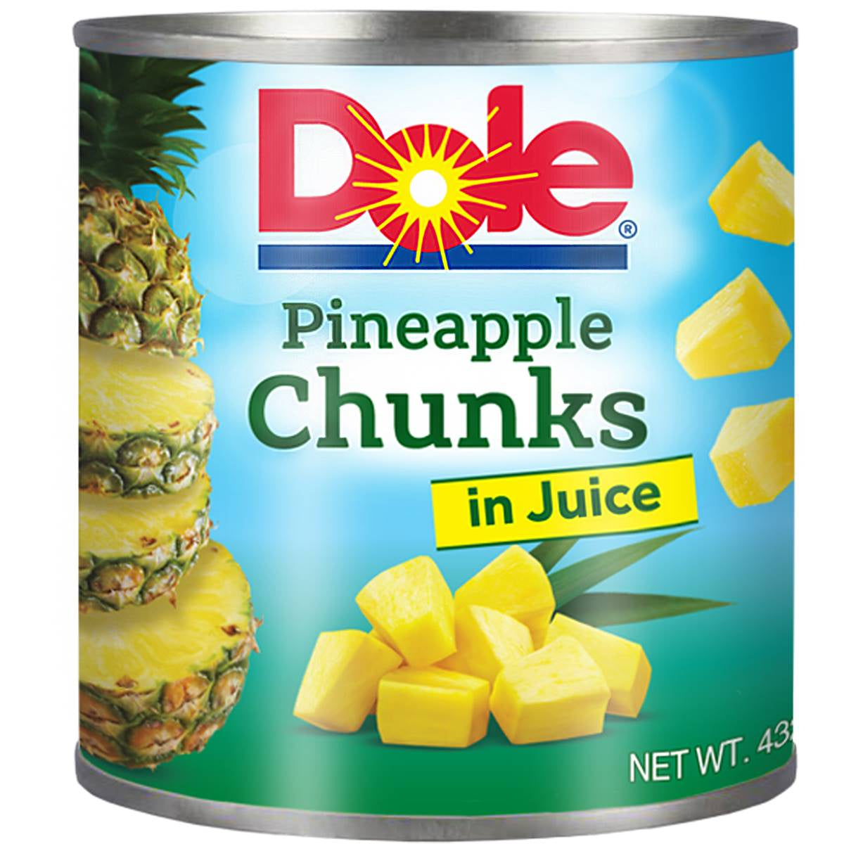 Dole Pineapple Chunks In Juice 432G