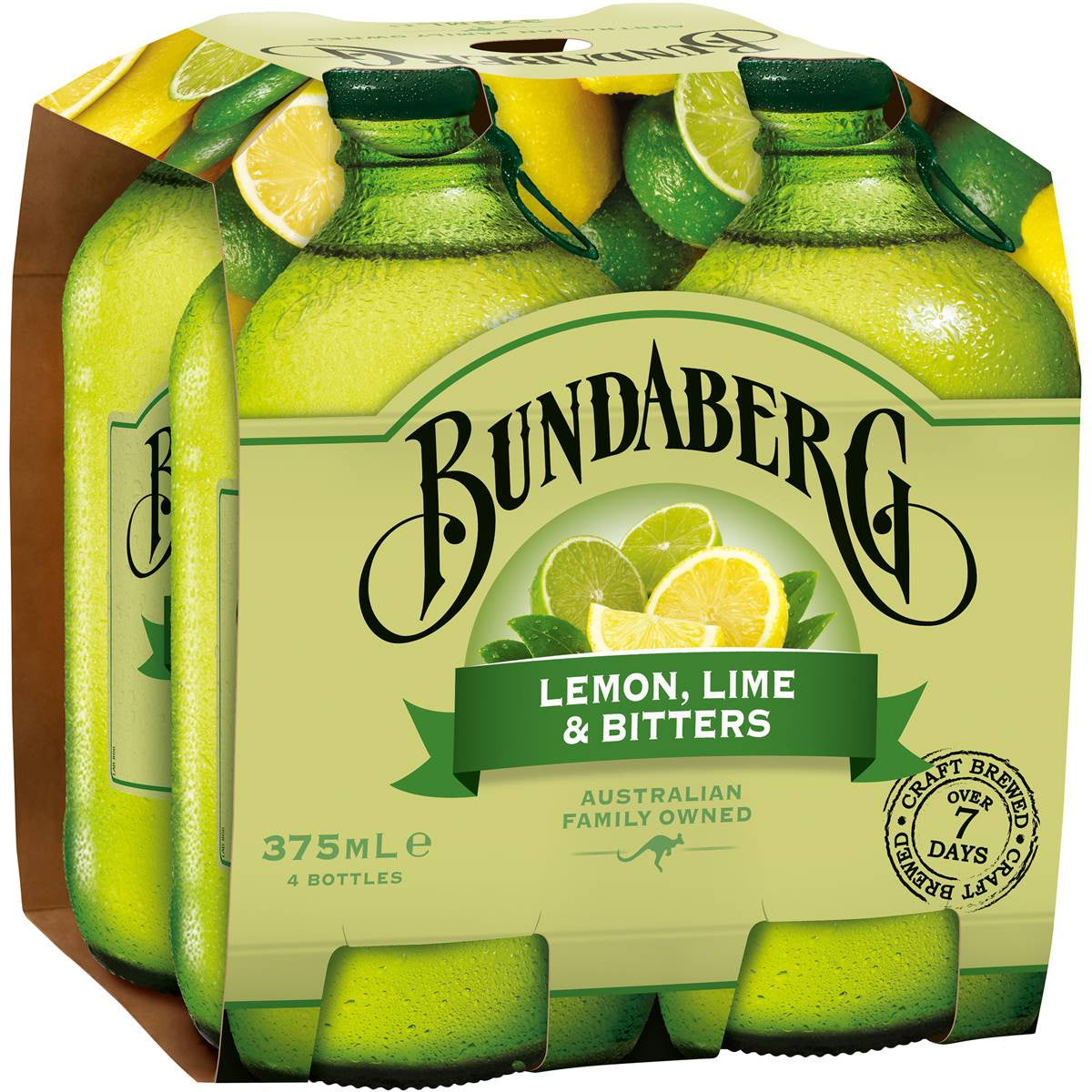 Bundaberg Lemon Lime And Bitters 4Pk 375Ml
