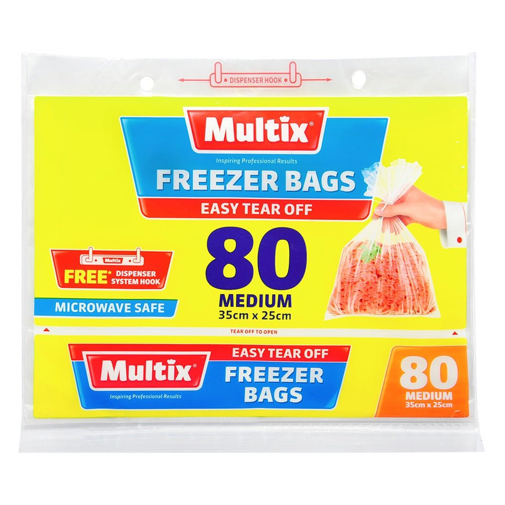 Multix Freezer Bags Tearoff Medium 80Pk