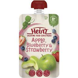 Heinz Apple Blueberry & Strawberry Baby Food 8M+ 120G