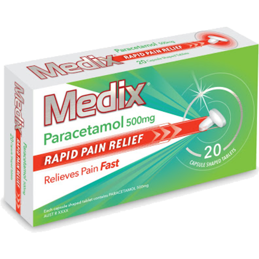 Medix Paracetamol Rapid Caps 20s