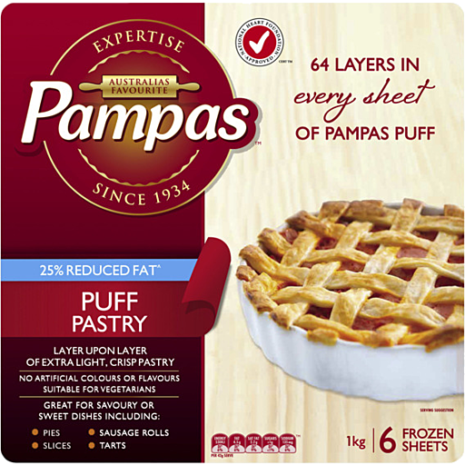 Pampas Puff Pastry 6 Sheets 1Kg