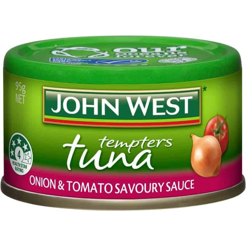 John West Tuna Tempters Onion And Tomato Savoury Sauce 95G