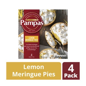 Pampas Lemon Meringue Pies 4Pk