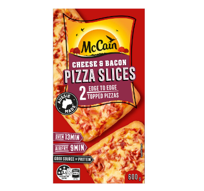 McCain Pizza Slices Cheese & Bacon 2 Pack