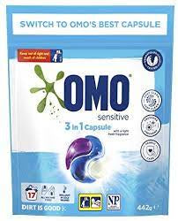 Omo Capsules 3 in 1 Sensitive 17Pk