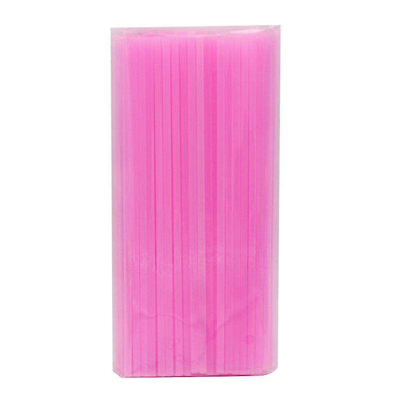 Pink Craft Plastic Straws 100Pk