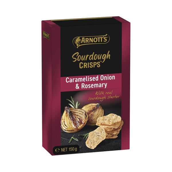 Arnotts Sourdough Crisps Caramelised Onion & Rosemary 150G